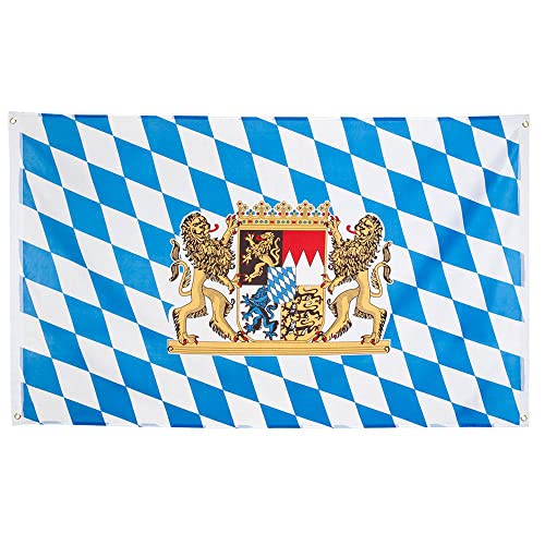 Boland 54223 - Banner Bayern, 90 x 150 cm, blau-weiße Rauten, Dekoration, Volksfest, Bierfest, Kirchweih, Bayern, Mottoparty, Karneval von Boland