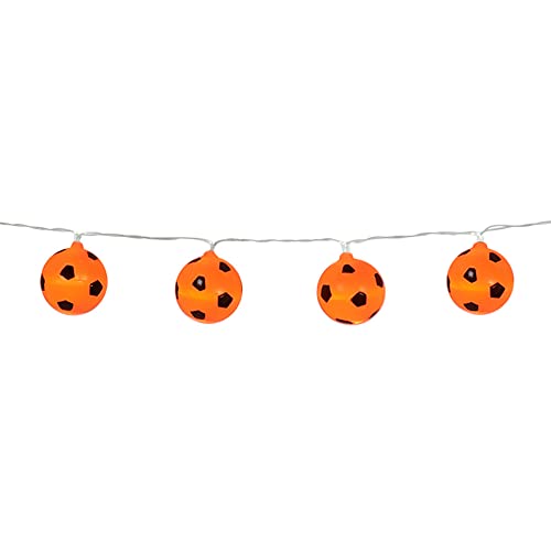 Boland 61868 - LED Lichterkette Fußball, Länge 140 cm, 10 LED-Leuchten, WM, EM, Fanartikel, Puplic Viewing, Dekoration, Mottoparty von Boland