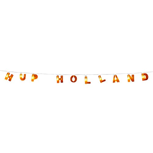 Boland 61869 - LED Lichterkette Hup Holland, Länge 150 cm, Batteriebetrieb, WM, EM, Fanartikel, Puplic Viewing, Dekoration, Mottoparty von Boland