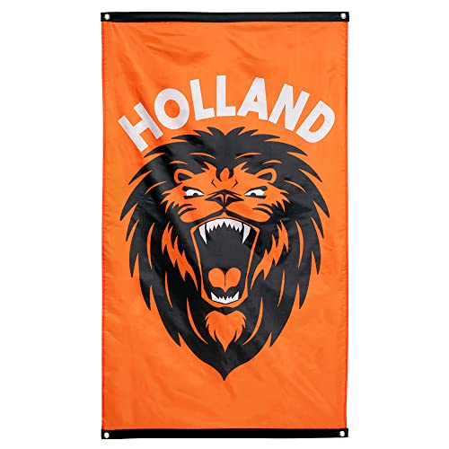 Boland 61875 - Fahne Holland, Brüllender Löwe, 90 x 150 cm, Flagge, Hängedekoration, Girlande, Mottoparty, Geburtstag, EM, WM, Fanartikel von Boland