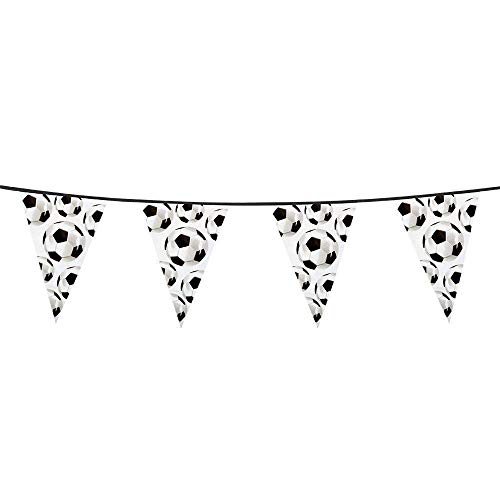 Boland 62500 - Wimpelkette mit Fußball Motiv, Länge 6 Meter, 15 Wimpel a 19 x 30 cm, Girlande, Party Deko, Dekoration für Geburtstag oder Fußball WM Boland 62500 - Wimpelkette mit Fußball Motiv, Länge 6 Meter, 15 Wimpel a 19 x 30 cm, Girlande, Party Deko, Dekoration für Geburtstag oder Fußball WM von Boland