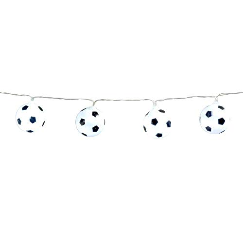 Boland 62518 - LED-Lichterkette Fußball, Länge 140 cm, WM, EM, Puplic Viewing, Dekoration, Karneval, Mottoparty von Boland