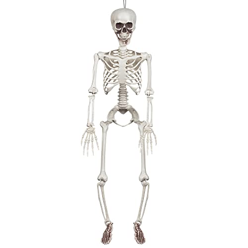 Boland 73042 - Hängendes Skelett, Größe 90 cm, bewegliche Arme und Beine, Dekoration, Hängedekoration, Aufhänger, Halloween, Karneval, Mottoparty von Boland