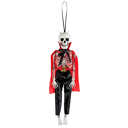 Boland 73086 - Skelett Deko, 40 cm, Dekofigur, Hängedeko Knochengerüst, Dekoration, Halloween Deko, Party Deko von Boland