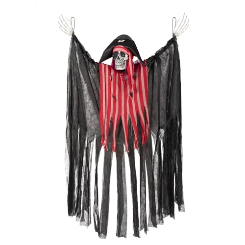 Boland 73094 - Hängender Pirat mit Bewegung, Sound und Licht, 160 cm, Party Deko, Horror Deko für Mottoparty und Halloween von Boland