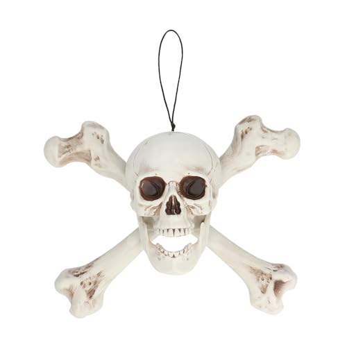 Boland 73223 - Totenkopf Schädel mit Knochen 37 x 31 x 15 cm, Dekofigur, Halloween Dekoration, Party Deko Boland 73223 - Totenkopf Schädel mit Knochen 37 x 31 x 15 cm, Dekofigur, Halloween Dekoration, Party Deko von Boland