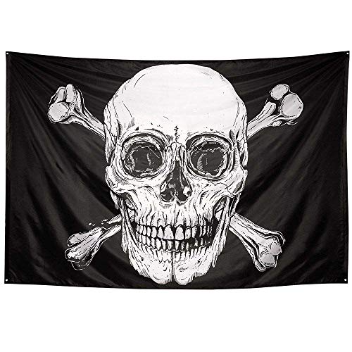 Boland 74110 - Fahne Pirat, Größe 200 x 330 cm, Polyester, Totenkopf, Flagge, Banner, Wanddekoration, Hängedekoration, Kindergeburtstag, Mottoparty, Karneval, Halloween, Schwarz Boland 74110 - Fahne Pirat, Größe 200 x 330 cm, Polyester, Totenkopf, Flagge, Banner, Wanddekoration, Hängedekoration, Kindergeburtstag, Mottoparty, Karneval, Halloween, Schwarz von Boland