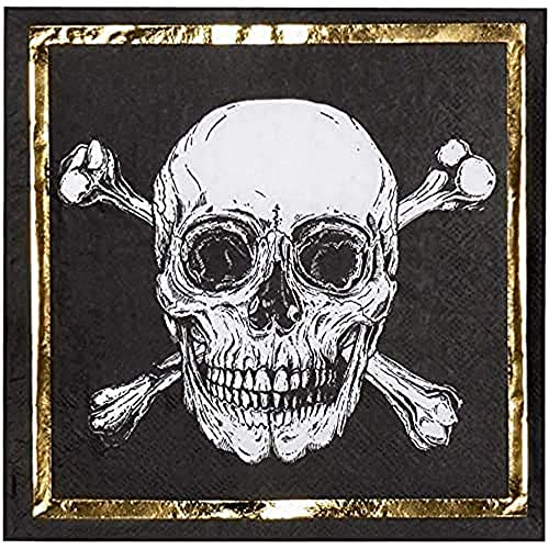 Boland 74113 - Papierservietten Pirat, 12 Stück, Größe 33 x 33 cm, Totenkopf, Partygeschirr, Garten Party, Geburtstag, Fingerfood, Partyzubehör, Überraschungsparty, Mottoparty, Karneval Boland 74113 - Papierservietten Pirat, 12 Stück, Größe 33 x 33 cm, Totenkopf, Partygeschirr, Garten Party, Geburtstag, Fingerfood, Partyzubehör, Überraschungsparty, Mottoparty, Karneval von Boland