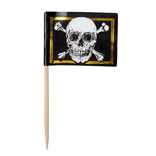 Boland 74119 - Flaggen Spieße, 24 Stück, Länge 7 cm, Holzspieße, Piraten, Cocktailspieße, Zahnstocher, Snacks, Häppchen, Partygeschirr, Dekoration, Geburtstag, Mottoparty, Karneval Boland 74119 - Flaggen Spieße, 24 Stück, Länge 7 cm, Holzspieße, Piraten, Cocktailspieße, Zahnstocher, Snacks, Häppchen, Partygeschirr, Dekoration, Geburtstag, Mottoparty, Karneval von Boland