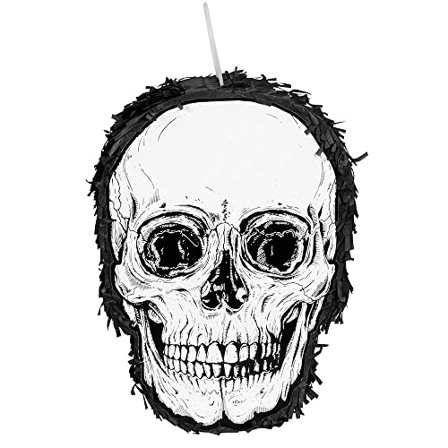 Boland 74121 - Totenkopf Pinata, Größe 25 x 35 cm, Hängedeko, Dia de los Muertos, Dekoration für Halloween, Mottoparty, Geburtstag und Karneval von Boland