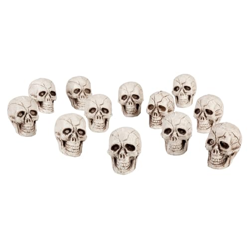 Boland 74390 - Totenkopf-Set, 12 Stück, Größe 4 x 3 cm, Deko Skelett, Dekoration für Halloween, Mottoparty und Karneval Boland 74390 - Totenkopf-Set, 12 Stück, Größe 4 x 3 cm, Deko Skelett, Dekoration für Halloween, Mottoparty und Karneval von Boland