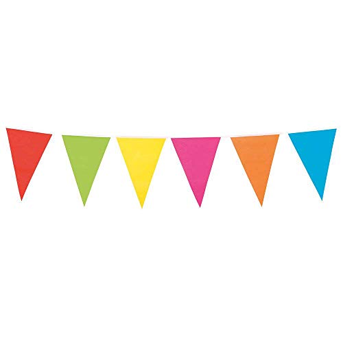 Boland 74749 - Wimpelkette Vielfarbig, Länge 10 Meter, Mehrfarbig, Regenbogen, Fahnenkette, Kunststoffgirlande, Hängedekoration, Karneval, Mottoparty, Geburtstag, Kindergarten, Babyparty Boland 74749 - Wimpelkette Vielfarbig, Länge 10 Meter, Mehrfarbig, Regenbogen, Fahnenkette, Kunststoffgirlande, Hängedekoration, Karneval, Mottoparty, Geburtstag, Kindergarten, Babyparty von Boland