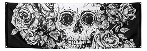 Boland 97071 - Banner Day of The Dead, Größe 74 x 220 cm, Mehrfarbig, Dekoration, Girlande, Halloween, Gruselparty, Mottoparty von Boland