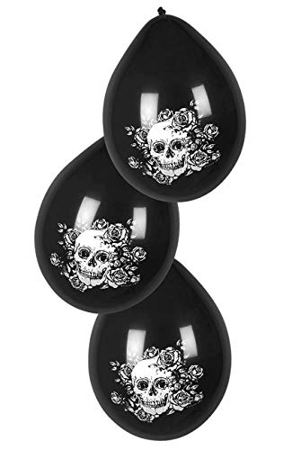 Boland 97075 - Luftballons, Day of the Dead, 6 Stück, Durchmesser 25 cm, Halloween-Party, Mottoparty von Boland