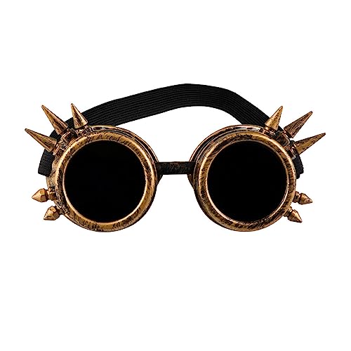 Boland - Brille Cyberpunk, Retro, Spacy, Steampunk, Dornen, Gummiband, Karneval, Halloween, Fasching, Mottoparty, Zubehör für Kostüme Boland - Brille Cyberpunk, Retro, Spacy, Steampunk, Dornen, Gummiband, Karneval, Halloween, Fasching, Mottoparty, Zubehör für Kostüme von Boland