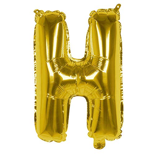 Boland - Folienballon Buchstabe, Größe 36 cm, Gold, Buchstabenballon, Ballon, Luft, Helium, Füllung, Geburtstag, Jubiläum, Jubiläumsjahr, Lebensjahr, Überraschungsparty, Kindergeburtstag von Boland