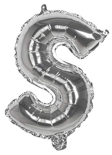 Boland - Folienballon Buchstabe, Größe 36 cm, Silber, Buchstabenballon, Ballon, Luft, Helium, Füllung, Geburtstag, Jubiläum, Jubiläumsjahr, Lebensjahr, Überraschungsparty, Kindergeburtstag von Boland