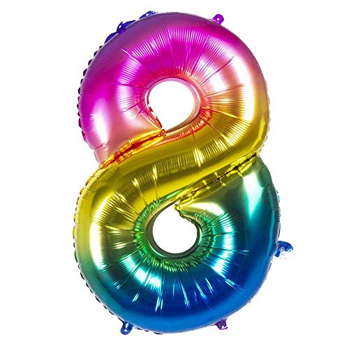 Boland - Folienballon Zahl, Größe 86 cm, Regenbogenfarben, Zahlenballon, Nummer, Ballon, Helium, Geburtstag, Jubiläum, Jubiläumsjahr, Lebensjahr, Überraschungsparty, Dekoration Boland - Folienballon Zahl, Größe 86 cm, Regenbogenfarben, Zahlenballon, Nummer, Ballon, Helium, Geburtstag, Jubiläum, Jubiläumsjahr, Lebensjahr, Überraschungsparty, Dekoration von Boland