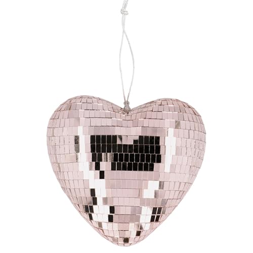 Boland - Glänzende Herz Discokugel, 19 cm, Deko für Disco Fever Mottoparty, Hängedeko für Hochzeit oder Silvester Boland - Glänzende Herz Discokugel, 19 cm, Deko für Disco Fever Mottoparty, Hängedeko für Hochzeit oder Silvester von Boland