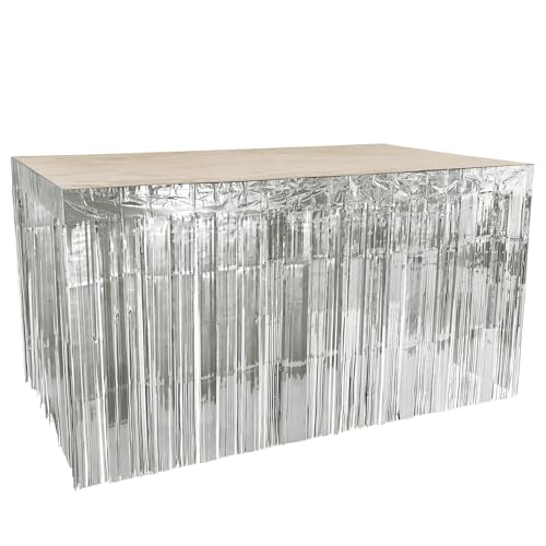 Boland - Glänzende Tischdeko 300 x 74 cm, Tisch Vorhang, Partydeko, Silvester, Weihnachten, Mottoparty von Boland