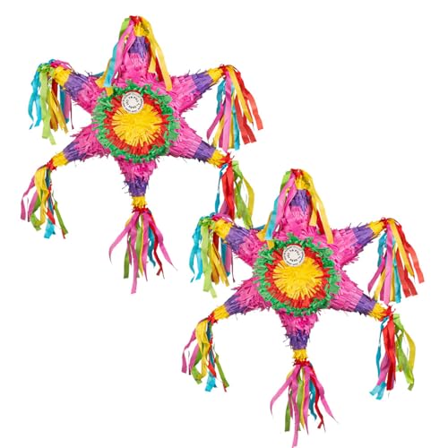 Boland - Pinata Stern, 2 Stück im Set, Hängedeko, Dekoration, Partyspiel für Geburtstag, Mottoparty und Karneval Boland - Pinata Stern, 2 Stück im Set, Hängedeko, Dekoration, Partyspiel für Geburtstag, Mottoparty und Karneval von Boland