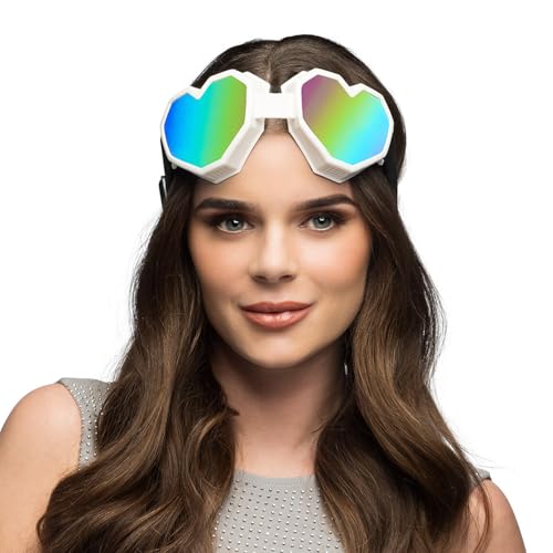 Boland - Skibrille Festilove, holografische Gläser, Kostümzubehör für Karneval und Mottoparty, Partybrille, Weiß Boland - Skibrille Festilove, holografische Gläser, Kostümzubehör für Karneval und Mottoparty, Partybrille, Weiß von Boland