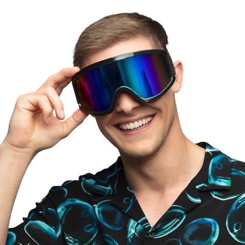 Boland - Skibrille für Kostüm und Party, stylische Brille für Festival, Karneval oder Apres Ski Mottoparty, Schwarz Boland - Skibrille für Kostüm und Party, stylische Brille für Festival, Karneval oder Apres Ski Mottoparty, Schwarz von Boland