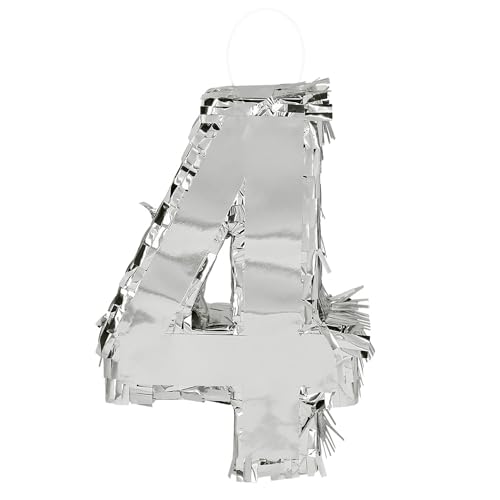 Boland - Zahlen Pinata, 25 x 16 x 5 cm, glänzende Nummer für Jubiläum und Geburtstag, Zahl, Silber, Dekoration, Party-Spiel Boland - Zahlen Pinata, 25 x 16 x 5 cm, glänzende Nummer für Jubiläum und Geburtstag, Zahl, Silber, Dekoration, Party-Spiel von Boland
