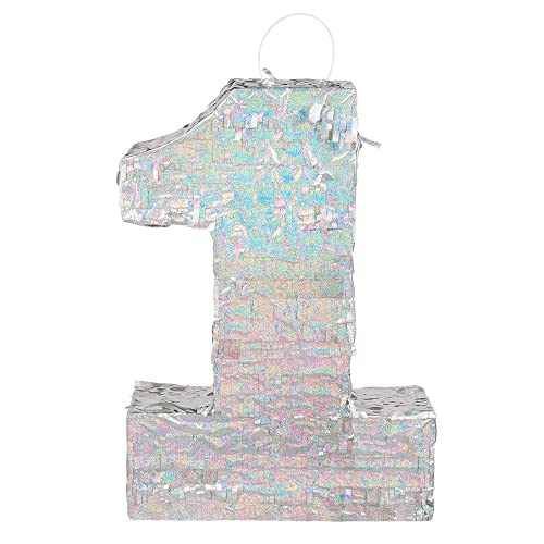 Boland - Zahlen Pinata, Größe 40 x 28 x 8 cm, holografische Ziffer, Nummer, Silber, Jubiläum, Geburtstag, Dekoration, Party-Spiel Boland - Zahlen Pinata, Größe 40 x 28 x 8 cm, holografische Ziffer, Nummer, Silber, Jubiläum, Geburtstag, Dekoration, Party-Spiel von Boland