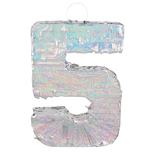 Boland - Zahlen Pinata, Größe 40 x 28 x 8 cm, holografische Ziffer, Nummer, Silber, Jubiläum, Geburtstag, Dekoration, Party-Spiel Boland - Zahlen Pinata, Größe 40 x 28 x 8 cm, holografische Ziffer, Nummer, Silber, Jubiläum, Geburtstag, Dekoration, Party-Spiel von Boland