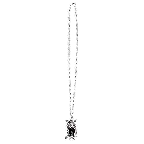 Generique - Eulen Halskette für Damen Silber-schwarz von Boland