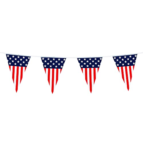Boland 44950 - Wimpelkette USA, 6 Meter, einseitiger Druck, Amerika Deko mit Stars and Stripes, Party Dekoration für Karneval und Mottoparty Boland 44950 - Wimpelkette USA, 6 Meter, einseitiger Druck, Amerika Deko mit Stars and Stripes, Party Dekoration für Karneval und Mottoparty von Boland