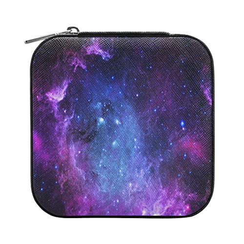 Kleine Schmuckschatulle aus Leder, Reise-Schmuckschatulle, Aufbewahrungsbox, Universum, Galaxie, Nebel, Platz für Ringe, Ohrringe, Halsketten Kleine Schmuckschatulle aus Leder, Reise-Schmuckschatulle, Aufbewahrungsbox, Universum, Galaxie, Nebel, Platz für Ringe, Ohrringe, Halsketten von Bolaz