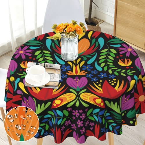 Bold And Brash Tischdecke Rund 150 cm Boho landhausstil Tischdecke Wasserdicht Anti-Falten Böhmische Mandala Table Cloth für Küche, Esstisch, Couchtisch, Parteien, Abendessen. von Bold And Brash