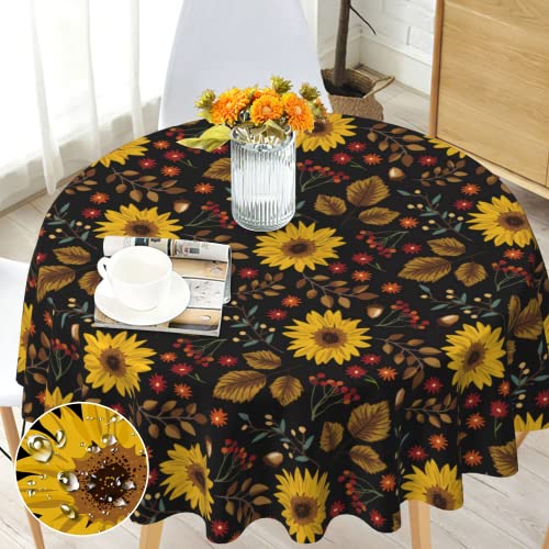 Tischdecke Rund 150 mit Sonnenblume Blumen Runde Tischdecke Abwaschbar für Draußen Polyester Outdoor Wetterfest Gartentischdecke für Küche Garten Gartentisch Esstisch Couchtisch Party Tischdecke Rund 150 mit Sonnenblume Blumen Runde Tischdecke Abwaschbar für Draußen Polyester Outdoor Wetterfest Gartentischdecke für Küche Garten Gartentisch Esstisch Couchtisch Party von Bold And Brash