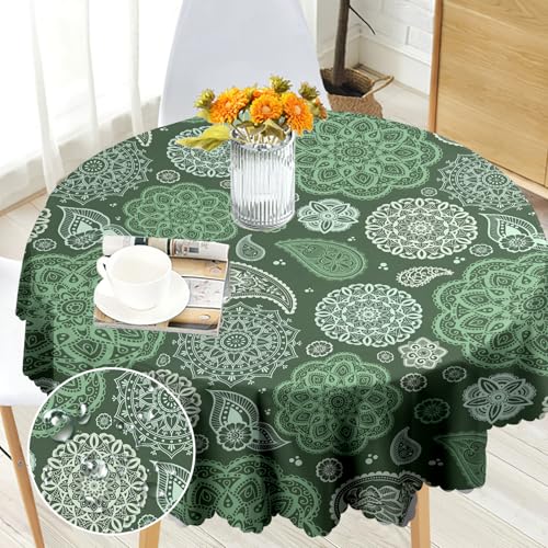 Tischdecke Rund 150 Abwaschbar Paisley Style Runde Tischdecke für Draußen Polyester Outdoor Wetterfest Gartentischdecke für Küche Garten Gartentisch Esstisch Couchtisch Party Tischdecke Rund 150 Abwaschbar Paisley Style Runde Tischdecke für Draußen Polyester Outdoor Wetterfest Gartentischdecke für Küche Garten Gartentisch Esstisch Couchtisch Party von Bold And Brash