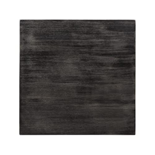 Bolero Vorgebohrte quadratische Tischplatte 700 mm, Vintage Black, Größe: 27(H) x 700(B) x 700(T) mm, Innenbereich, Wasserbeständig, Naturmaterial, MDF & Eichenfurnier, CY969 von Bolero