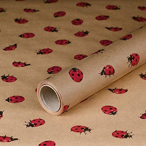 Geschenkpapier Marienkäfer, Kraftpapier, Vintage, für Geschenke, 0,70 x 10 m Geschenkpapier Marienkäfer, Kraftpapier, Vintage, für Geschenke, 0,70 x 10 m von Bolis
