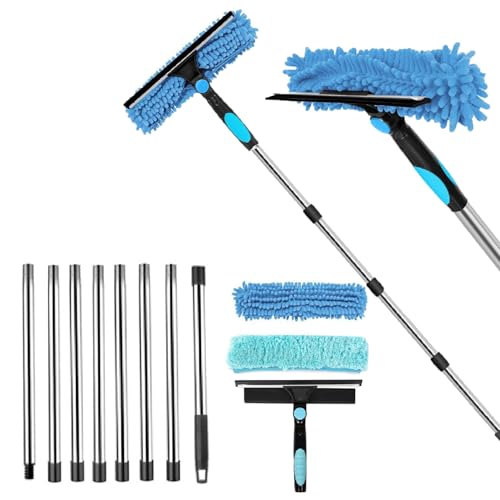 Professionelles Fensterreinigungsverlängerungsstangen-Set, Teleskop-Fensterabzieher mit 343 cm langem Griff, 2-in-1-Fensterreinigungsset für Zuhause, Dusche, Auto, Wohnmobil, Fenster im Obergeschoss Professionelles Fensterreinigungsverlängerungsstangen-Set, Teleskop-Fensterabzieher mit 343 cm langem Griff, 2-in-1-Fensterreinigungsset für Zuhause, Dusche, Auto, Wohnmobil, Fenster im Obergeschoss von Bolizon