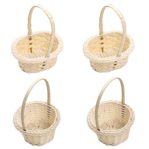 4Stück Blumenmädchen Korb, leerer Blumenkorb, Kleine Weiden Korbs Mit Griff, Blumenmädchen Streukörbchen Streukorb, Hochzeits-Partyzubehör für drinnen, draußen, Garten, Zuhause 4Stück Blumenmädchen Korb, leerer Blumenkorb, Kleine Weiden Korbs Mit Griff, Blumenmädchen Streukörbchen Streukorb, Hochzeits-Partyzubehör für drinnen, draußen, Garten, Zuhause von Bollisate