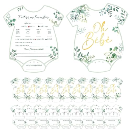 Bollisate Baby Vorhersagen - Babys Vorhersagen Karte Für Eltern In SPE - Gender Reveal Set mit Wünschen, Spielen und Planungsaktivitäten für Babypartys mit, Mädchen, Gästen und Familie von Bollisate