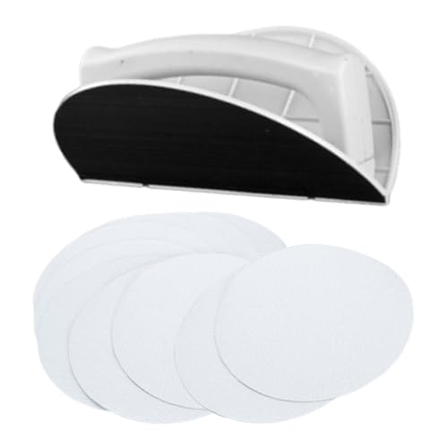 Bollisate Detailschleifer-Set, tragbares -Scheuerwerkzeug, rutschfester Griff, multifunktionales Gadget, halbrundes Winkel-Set für Farbe, Holz, Handwerk, Wand, Zuhause, Metallmöbel von Bollisate