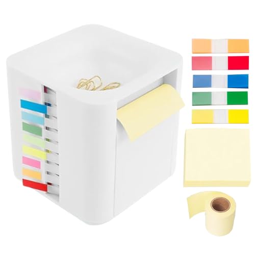 Bollisate Klebezettel Spender Für Schreibtisch - Desktop Notizblock Halter Organizer - Büro Schreibtisch Aufbewahrung Zubehör Organizer Für Studentenzimmer Büro Haus Planung von Bollisate