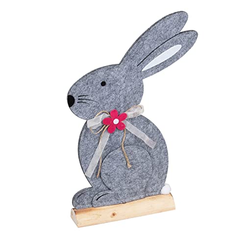 1x Grosser Osterhase aus Holz mit Filz für Dekoration Hauseingang grau 40cm 1x Grosser Osterhase aus Holz mit Filz für Dekoration Hauseingang grau 40cm von Bollweg