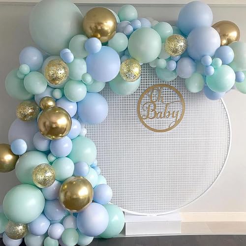 Boloshine Ballon Bogen Set Blau Grün Gold, 114 Stück Blau Grün Gold Luftballons Geburtstag Hochzeit mit Konfetti Gold Ballons, Luftballons Girlande Set für Baby Shower, Brautparty, Geburtstag Deko Boloshine Ballon Bogen Set Blau Grün Gold, 114 Stück Blau Grün Gold Luftballons Geburtstag Hochzeit mit Konfetti Gold Ballons, Luftballons Girlande Set für Baby Shower, Brautparty, Geburtstag Deko von BoloShine