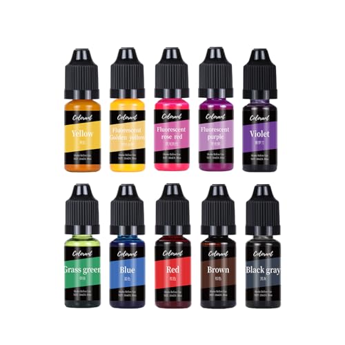 Bolosa® 10 Kerzenfarbe, Kerzenwachs Farbe, Kerzenfarben, Kerzenfarb für Kerzenherstellung, Seifenfarbe, für Bienenwachs, Sojawachs, Paraffinwachs, Geleewachs von Bolosa