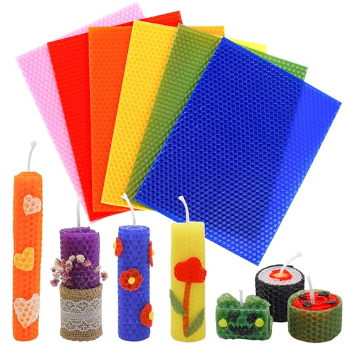 Bolosa 6 Bienenwachsplatten, Wachsplatten für Kerzen, Taufkerze Selber machen set, Kerzen Selber Machen Set, Wachsplatten zum Kerzen Verzieren, Kerzen Bemalen Set, für Erwachsene und Kinder(20x15cm) Bolosa 6 Bienenwachsplatten, Wachsplatten für Kerzen, Taufkerze Selber machen set, Kerzen Selber Machen Set, Wachsplatten zum Kerzen Verzieren, Kerzen Bemalen Set, für Erwachsene und Kinder(20x15cm) von Bolosa