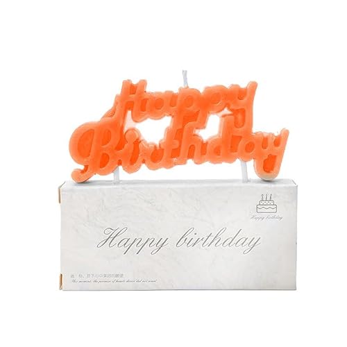 Bolosa Geburtstagskerze, Happy Birthday Kuchenkerzen, Kerzen Geburtstag, Geburtstag Kerzen, Kerze Geburtstag, Birthday Candles, Geburtstagskerzen Kinder, Tortenkerzen (Orange) von Bolosa