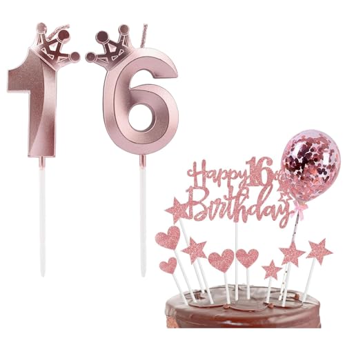 Bolosa Geburtstagskerzen Zahlen 16, 16 Geburtstag Mädchen Junge, Kerzen Geburtstag für Geburtstag Party, Hochzeiten, Firmenfeiern, Jubiläen, Birthday Candle Nummer 16/61 Bolosa Geburtstagskerzen Zahlen 16, 16 Geburtstag Mädchen Junge, Kerzen Geburtstag für Geburtstag Party, Hochzeiten, Firmenfeiern, Jubiläen, Birthday Candle Nummer 16/61 von Bolosa