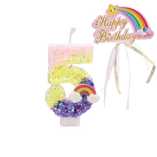 Bolosa Geburtstagskerzen Zahlen 5, Kerze 5. Geburtstag, Geburtstagskerzen Regenbogen, Geburtstagskerzen Kinder, Geburtstagskerzen fürTortendekoration, Birthday Candles, mit Tortendeko Bolosa Geburtstagskerzen Zahlen 5, Kerze 5. Geburtstag, Geburtstagskerzen Regenbogen, Geburtstagskerzen Kinder, Geburtstagskerzen fürTortendekoration, Birthday Candles, mit Tortendeko von Bolosa